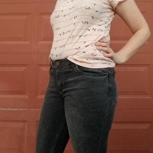 Black midrise skinny jeans